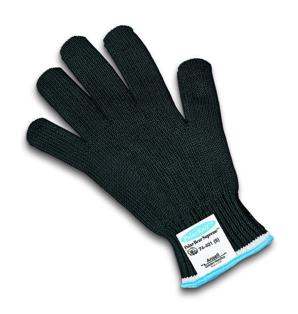 Ansell Polar Bear Supreme 74-401 Black 9 Cut-Resistant Glove - ANSI-ISEA A9 Cut Resistance - 222201