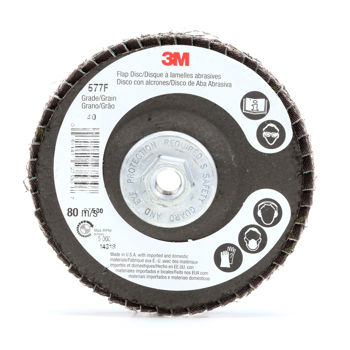 3m 577f Type 29 Flap Disc Alumina Zirconia 4 In 40 Coarse Rshughes Com