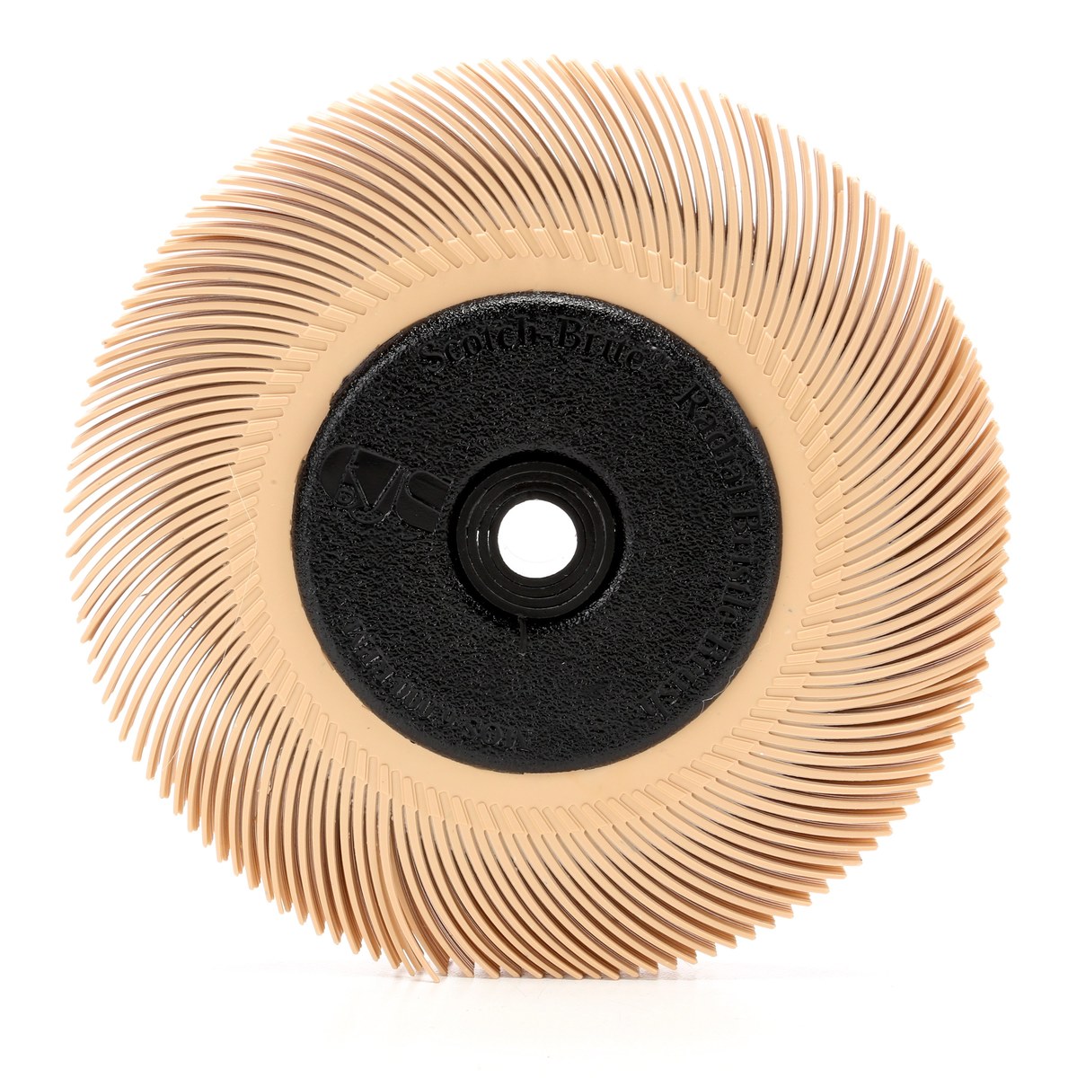 3M Scotch-Brite Ceramic BB-ZB Radial Bristle Brush - Ultra Fine Grade - 1 in Center Hole - 6 in Outside Diameter - 33216