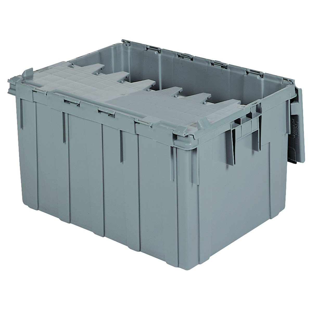 AkroMils Keepbox 39280 Attached Lid Container Gray Industrial