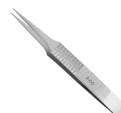 Excelta Five Star Utility Tweezers - Straight Tapered Fine Point Tip - 0.01 in Tip Width - 4 3/4 in Length - 0.004 in Thick - 2-CO