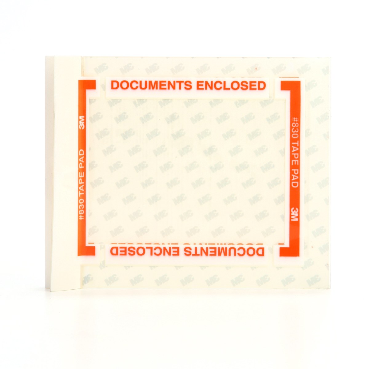 3M Scotchpad 830 Clear on Orange Polypropylene Label Protective Pouch Tape Pad - 5 in Width - 6 in Height - 6 in Length - 021200-62104