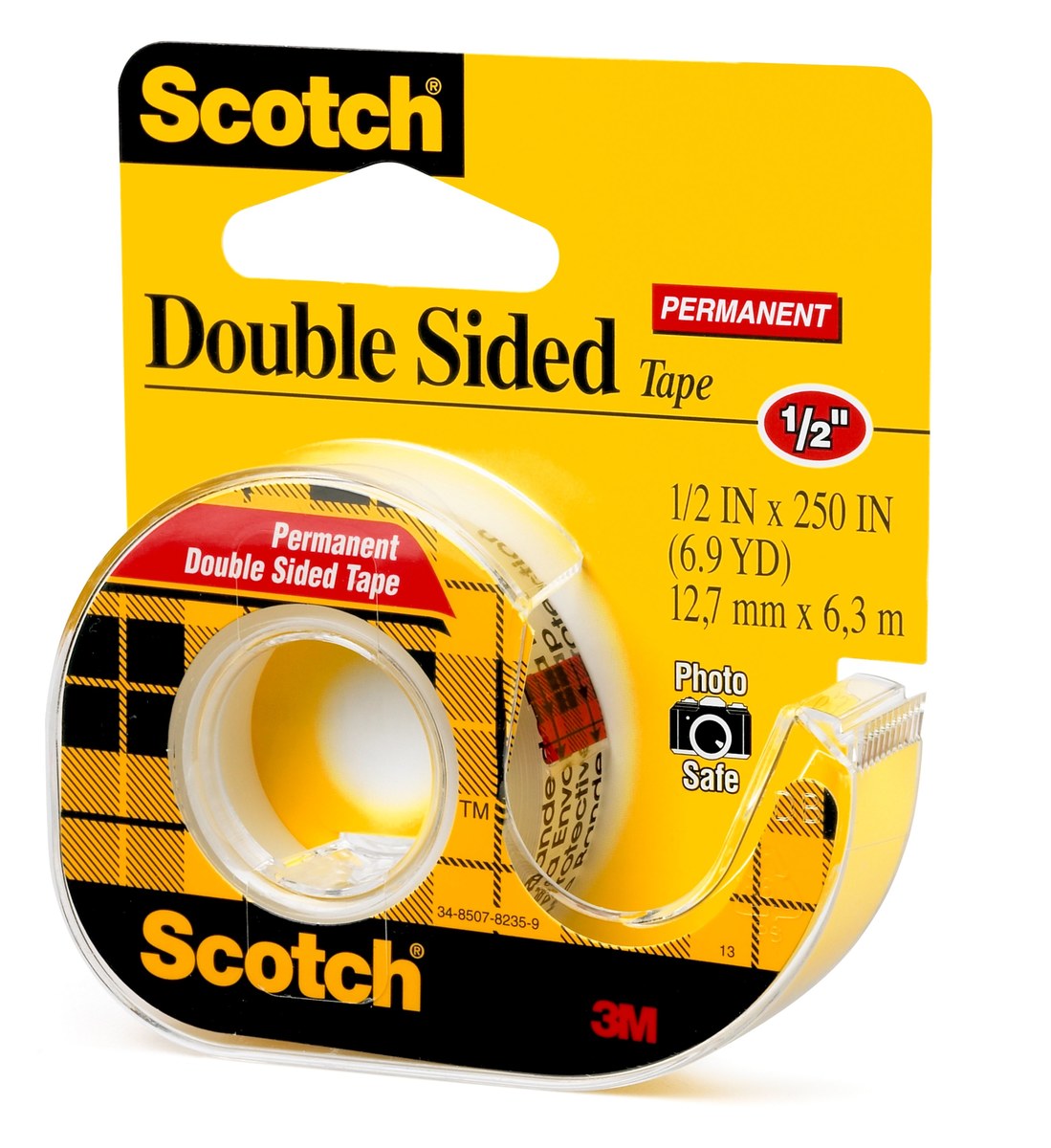 3M Scotch 136 Clear Office Tape - 1/2 in Width x 250 in Length - 01032
