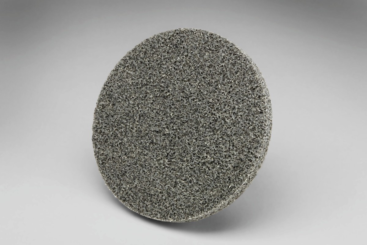 3M Scotch-Brite XL-US Unitized Aluminum Oxide Soft Deburring Wheel - Medium Grade - Quick Change Attachment - 2 in Diameter - 17844