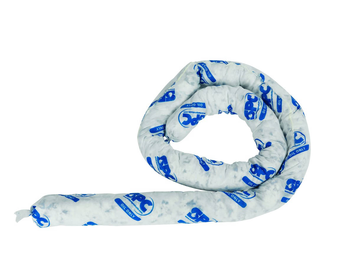 Brady White Polypropylene 12 gal Absorbent Sock 107746 - 3 in Width - 8 ft Length - 662706-13202