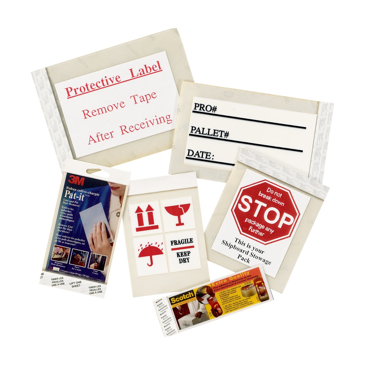 3M Scotchpad 809G Mailing Label - 1 1/2 in x 5 in - Plastic - Clear - 95266