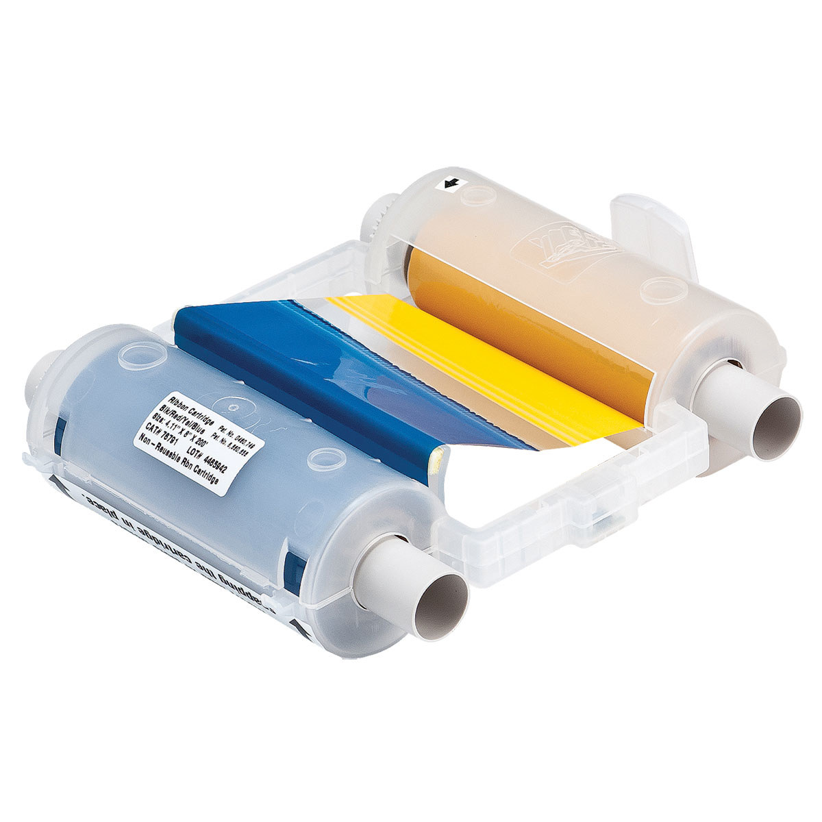 Brady Globalmark 76791 Black / Blue / Red / Yellow Printer Ribbon Cartridge - 4.11 in Width - 200 ft Length - Cartridge - 754476-76791