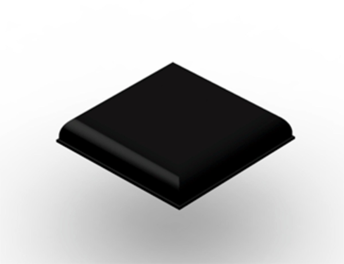 3M Bumpon SJ5705SBCC Black Bumper/Spacer Pad - Square Shaped Bumper - 1.275 in Width - 0.25 in Height - 18484