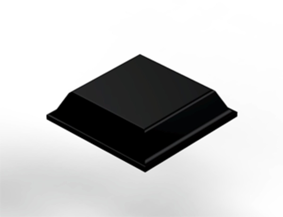 3M Bumpon SJ5008 Black Bumper/Spacer Pad - Square Shaped Bumper - 0.5 in Width - 0.12 in Height - 67370
