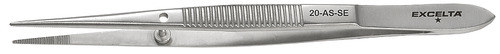 Excelta One Star Utility Tweezers - Stainless Steel Straight Strong Tip - 4 1/2 in Length - 20A-S-SE