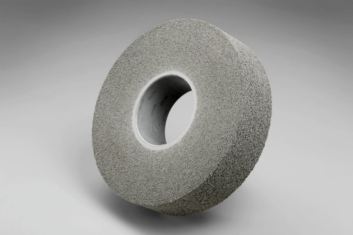 3M Scotch-Brite LD-WL Convolute Silicon Carbide Medium Deburring Wheel - Fine Grade - Arbor Attachment - 10 in Diameter - 5 in Center Hole - 1 in Thickness - 01683