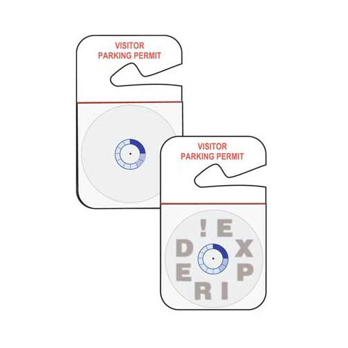 Brady Red on White Pre-Printed Vehicle Hang Tag - 3 in Width - 5 in Height - 95678