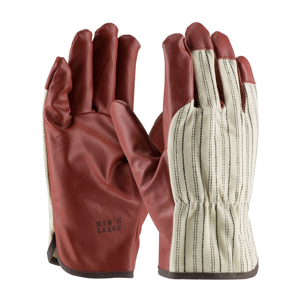 brown cotton work gloves