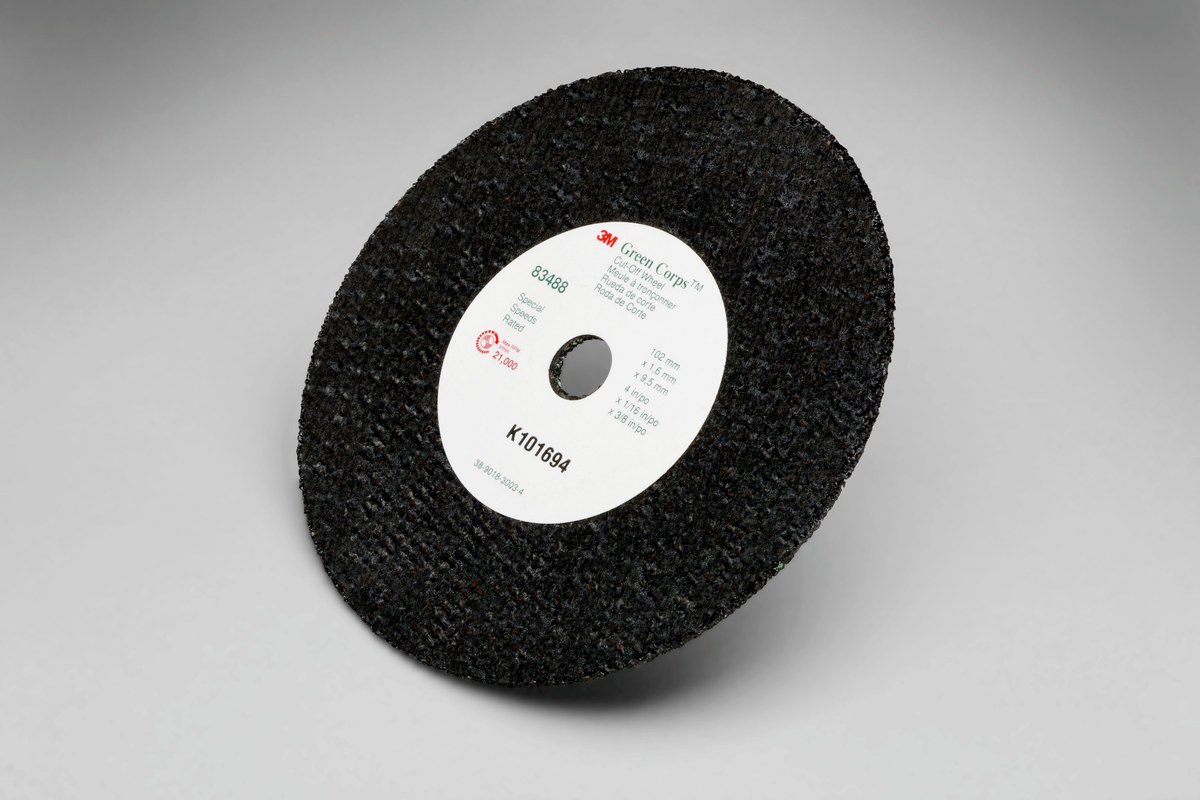 3M Green Corps Cutoff Wheel 01994 - Type 1 (Straight) - 4 in - Ceramic