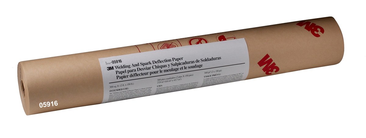 3M 05916 Brown Welding and Spark Deflection Paper - 24 in Width - 150 ft Length - 051131-05916