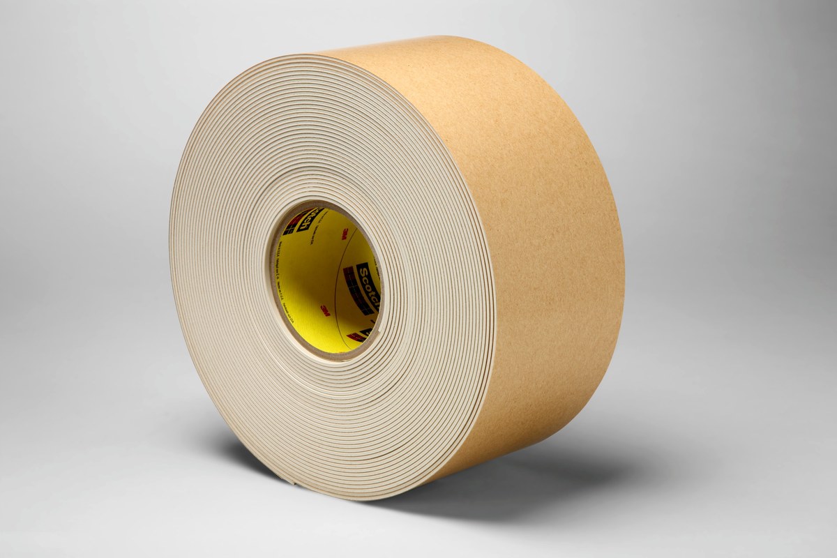 3M 7010311969 Tan Impact Stripping Tape - 6 in Width x 20 yd Length - 82 mil Thick - 48162