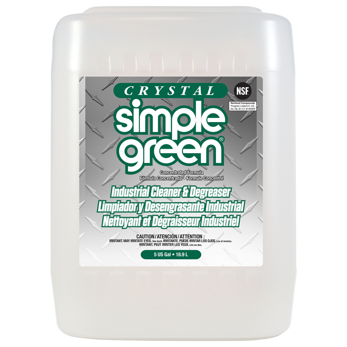 Simple Green Crystal Cleaner/Degreaser Concentrate - Liquid 5 gal Pail - 19005