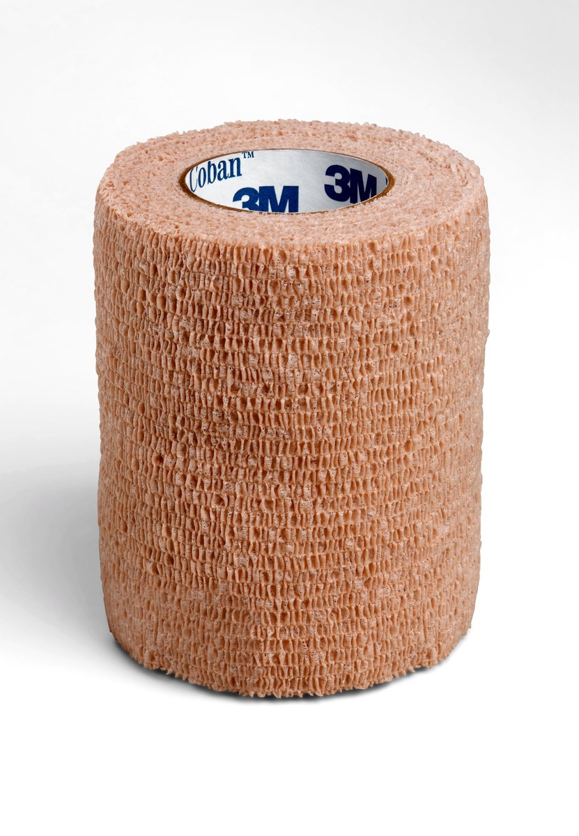 3M Coban 1583 Tan Elastic Bandage Wrap - 3 in Width - 5 yd Length - 707387-09309