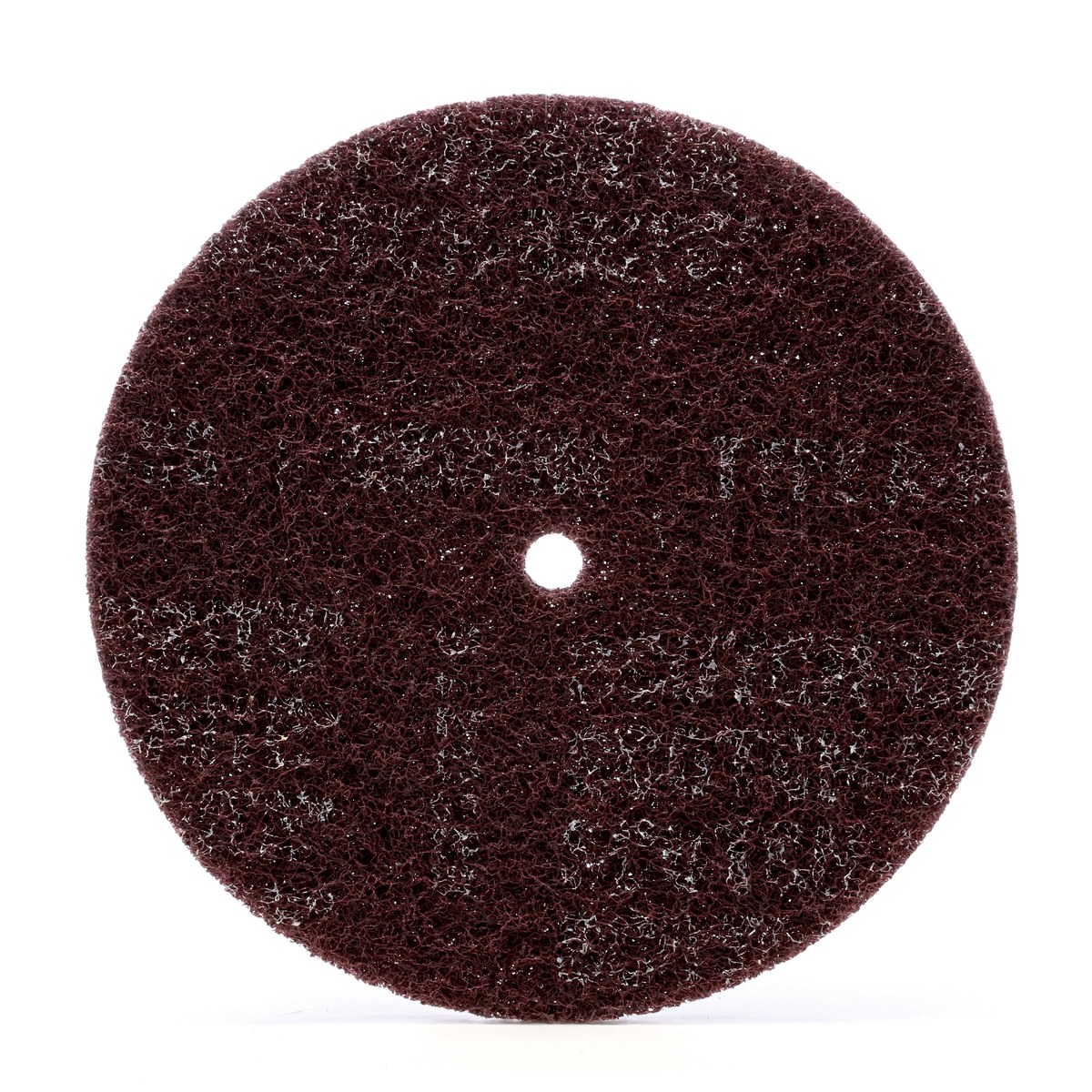 3M Scotch-Brite HS-DC Non-Woven Aluminum Oxide Deburring Disc - Medium Grade - Arbor Attachment - 8 in Diameter - 1/2 in Center Hole - Shipping Container Weight: 3.75 lb - 27746