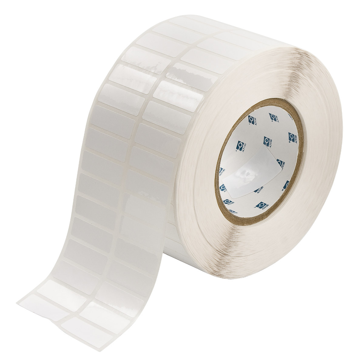 Brady THT-37-7546-10 Die-Cut Printer Label Roll - 1.5 in x 1/2 in - Polyester - White - B-7546 - 20836