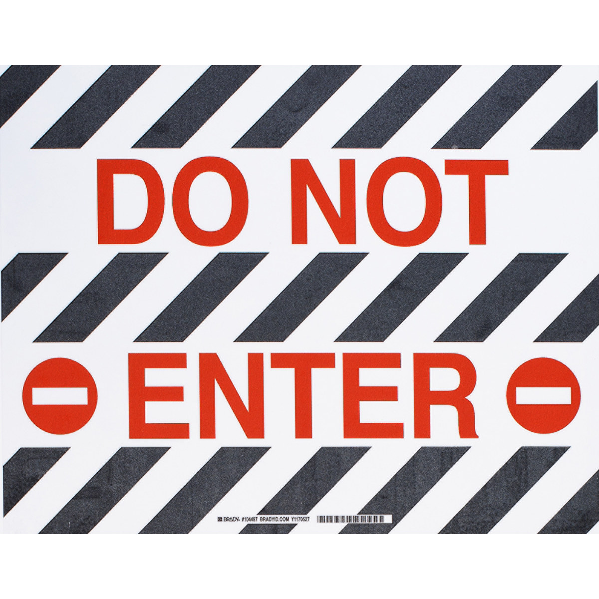 Brady Toughstripe Restricted Area Sign Black White B 534 18 In X 14 In Rshughes Com