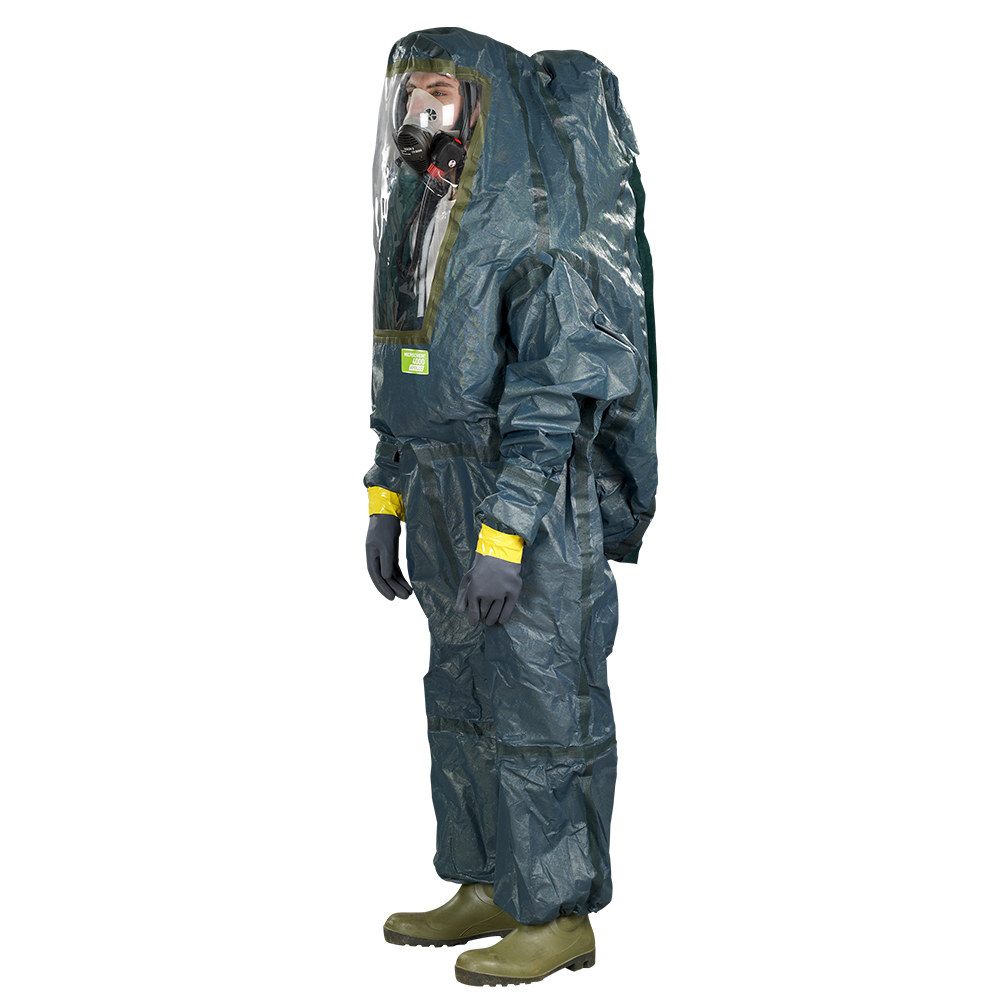 Ansell Microchem 4000 Apollo Chemical Resistant Suit Gr40 T 92 126 05 Size Xl Green Rshughes Com