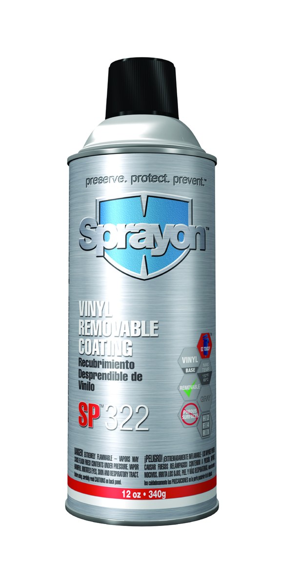 Sprayon SP322 Light Gray Overspray Protective Coating Spray 12 oz