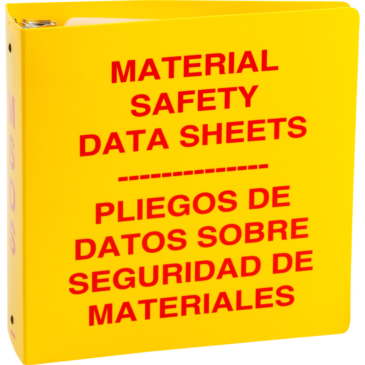 Brady Prinzing MSDS & GHS Data Sheet Binder 2027 - Red on Yellow - 46075