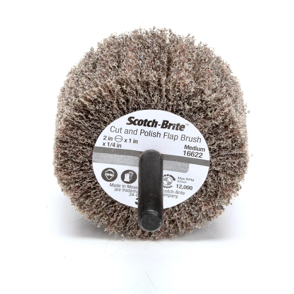 3M Scotch-Brite PF-ZS Flap Wheel 16622 - Aluminum Oxide - 2 in - Medium