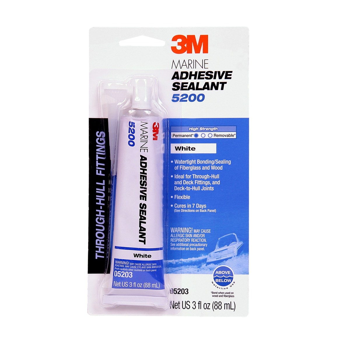 3M Marine 5200 Adhesive/Sealant White Paste 3 oz Tube - 05203