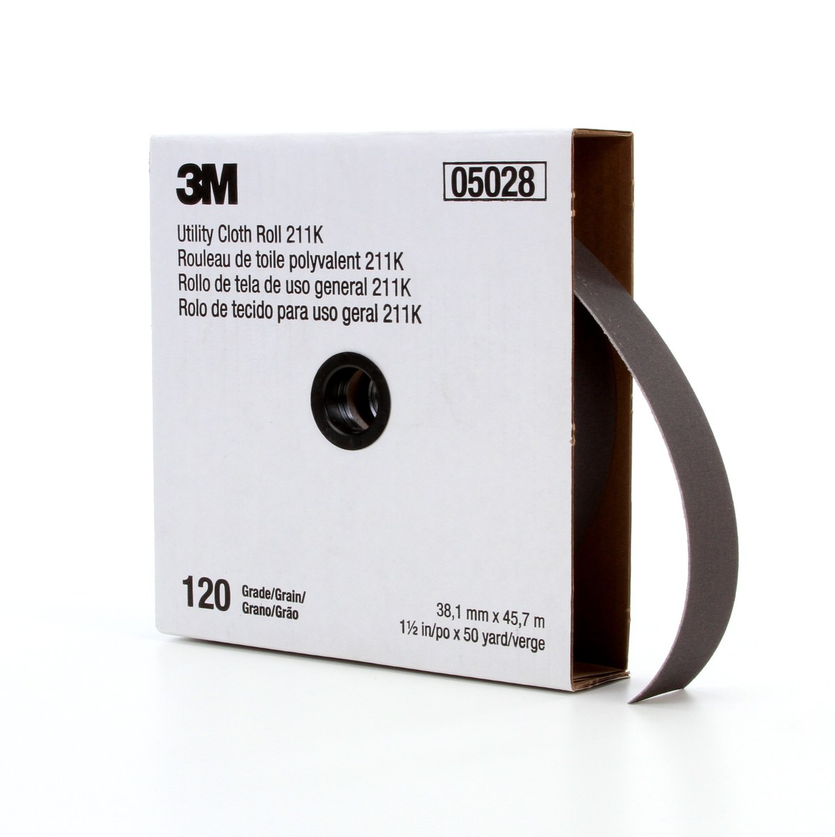 3M 211K Shop Roll 05028 - 1 1/2 in x 50 yd - Aluminum Oxide - 120 - Fine