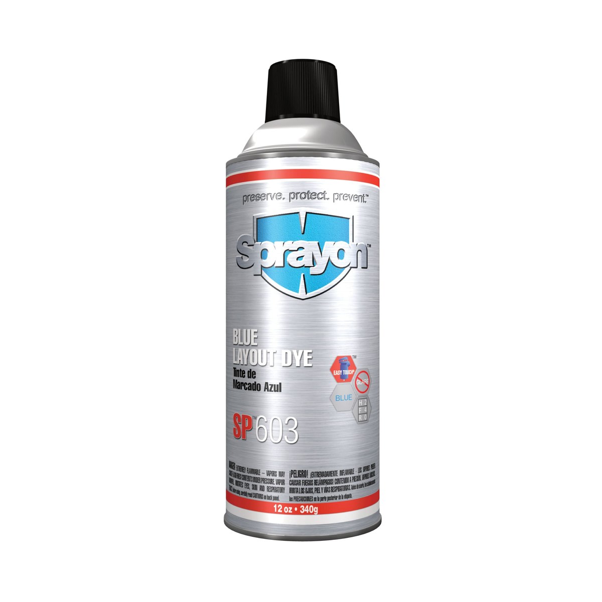 Sprayon 06031 Blue Layout Fluid - 12 oz Aerosol Can - 12 oz Net Weight - 90603