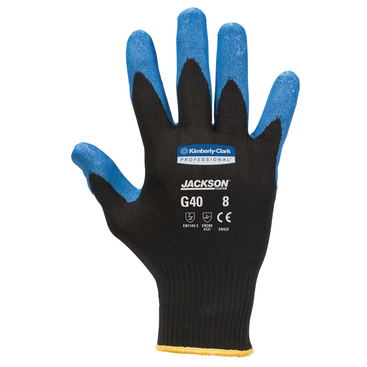Ansell KleenGuard G40 Blue 9 Nylon Working Gloves - Industrial Grade - Nitrile Coating - 40227
