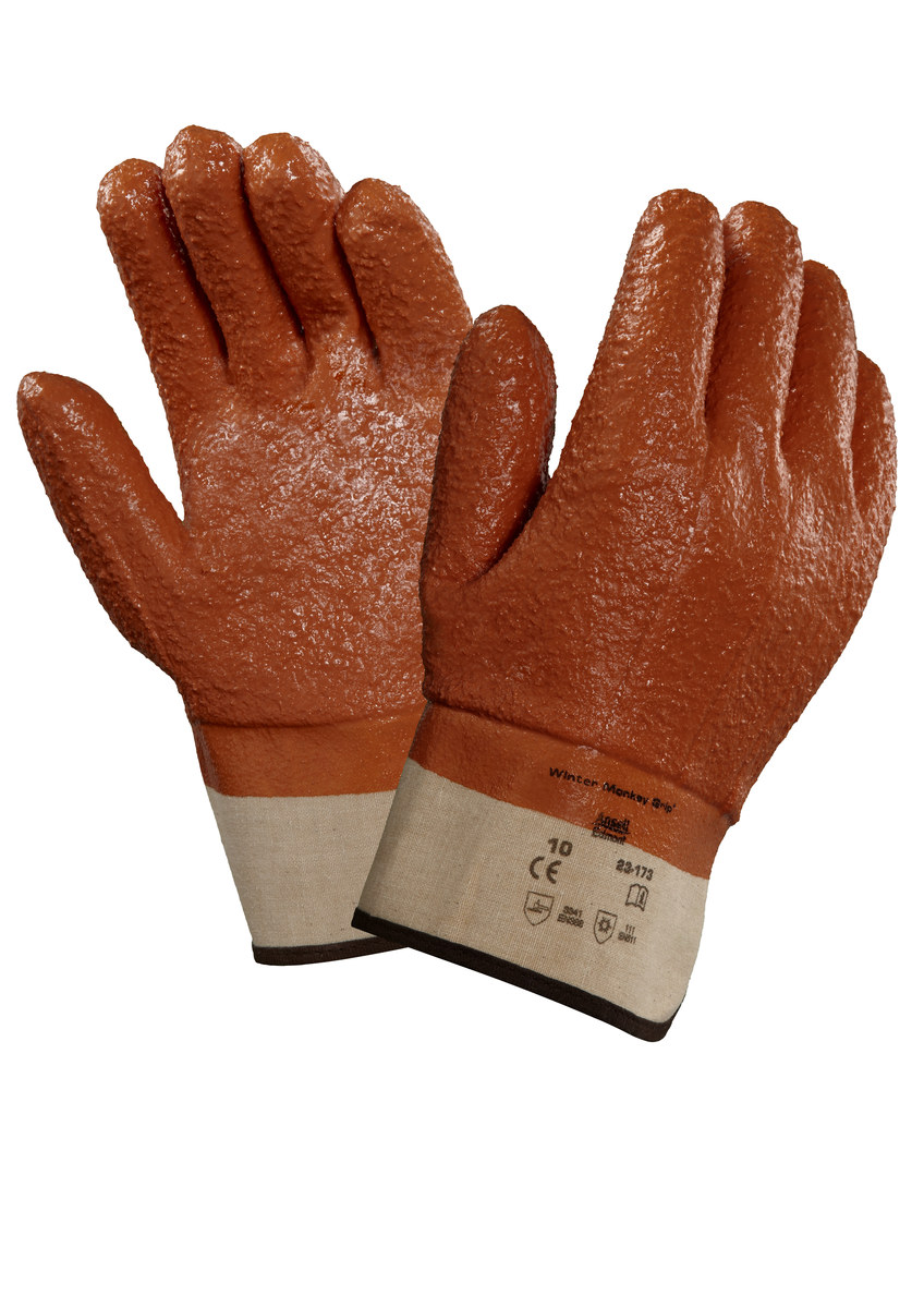 Ansell Winter Monkey Grip 23 173 Mechanic S Gloves 204881 Size 10