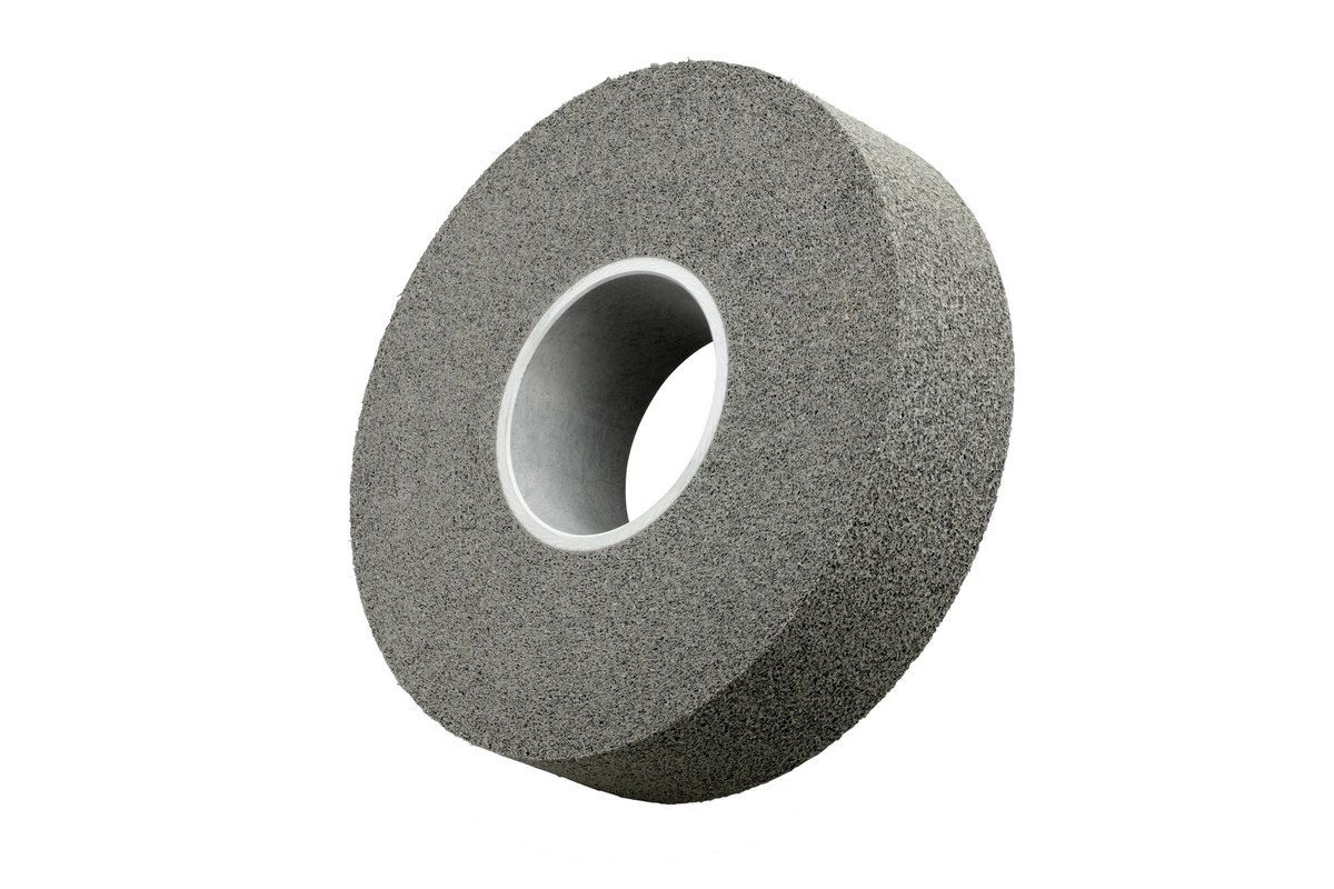 3M Scotch-Brite X2-WL Convolute Silicon Carbide Hard Deburring Wheel - Fine Grade - Arbor Attachment - 12 in Diameter - 5 in Center Hole - 1 in Thickness - 19607