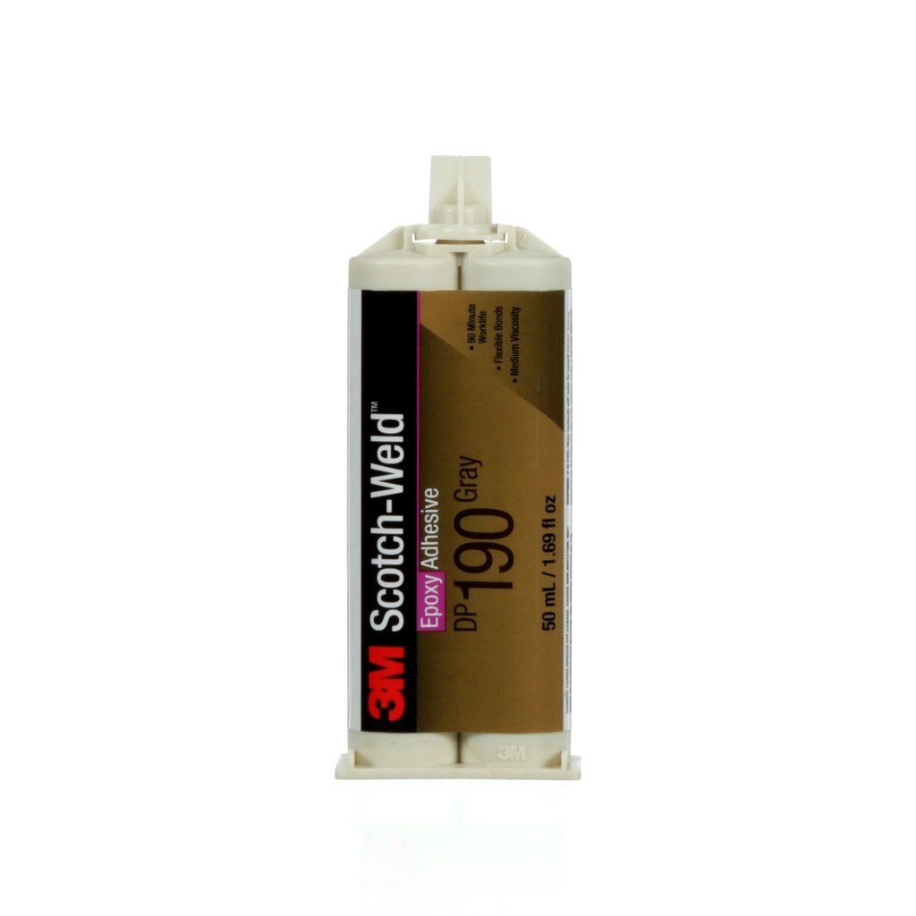 3M Scotch-Weld DP190 Gray Two-Part Epoxy Adhesive - Base & Accelerator (B/A) - 50 ml Cartridge - 22647