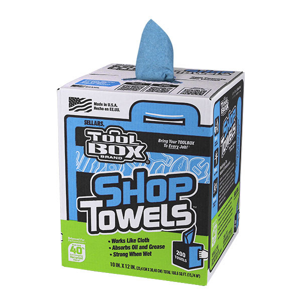 Sellars Toolbox 55202 Shop Towels 200 Towels Blue Rshughes Com
