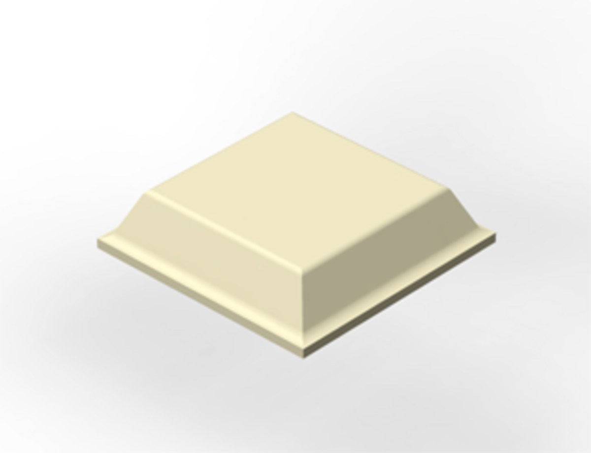 3M Bumpon SJ5008 White Bumper/Spacer Pad - Square Shaped Bumper - 0.5 in Width - 0.12 in Height - 67376
