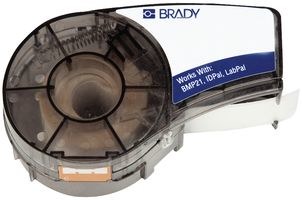 Brady M21-750-499 Printer Label Cartridge - 3/4 in x 16 ft - Nylon - Black on White - B-499 - 89965