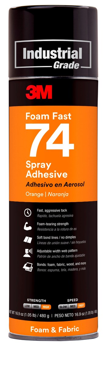 3M 7000023925 Spray Adhesive Orange Aerosol 16.9 fl oz Can - 82242 - 16.9 oz Net Weight
