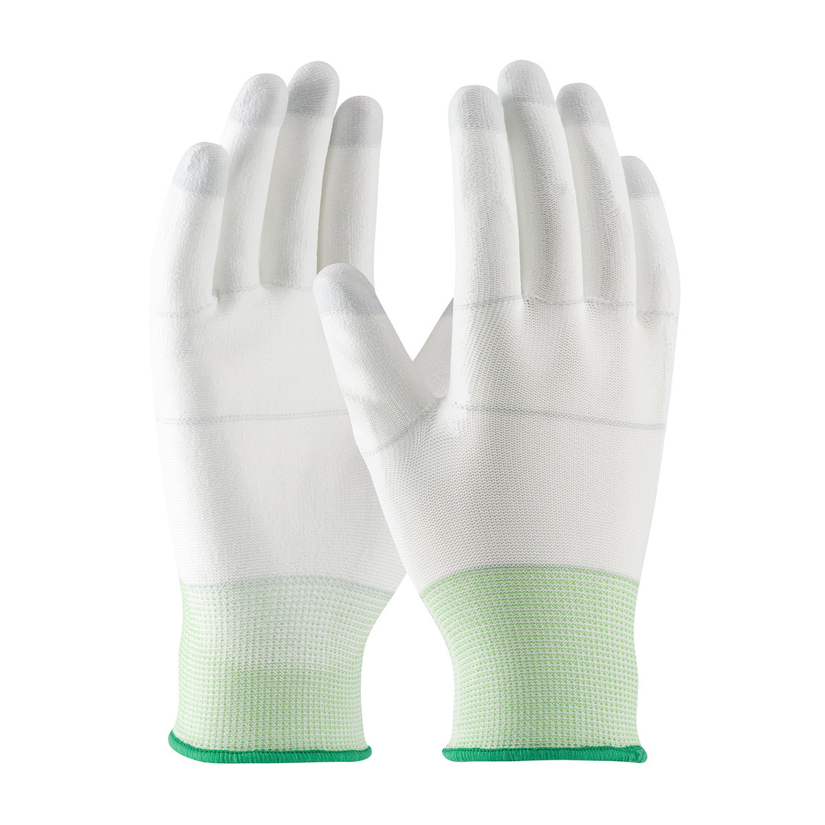 PIP CleanTeam 40-C125 White XL Nylon Work Gloves - Polyurethane Palm & Fingers Coating - 9.6 in Length - 40-C125/XL