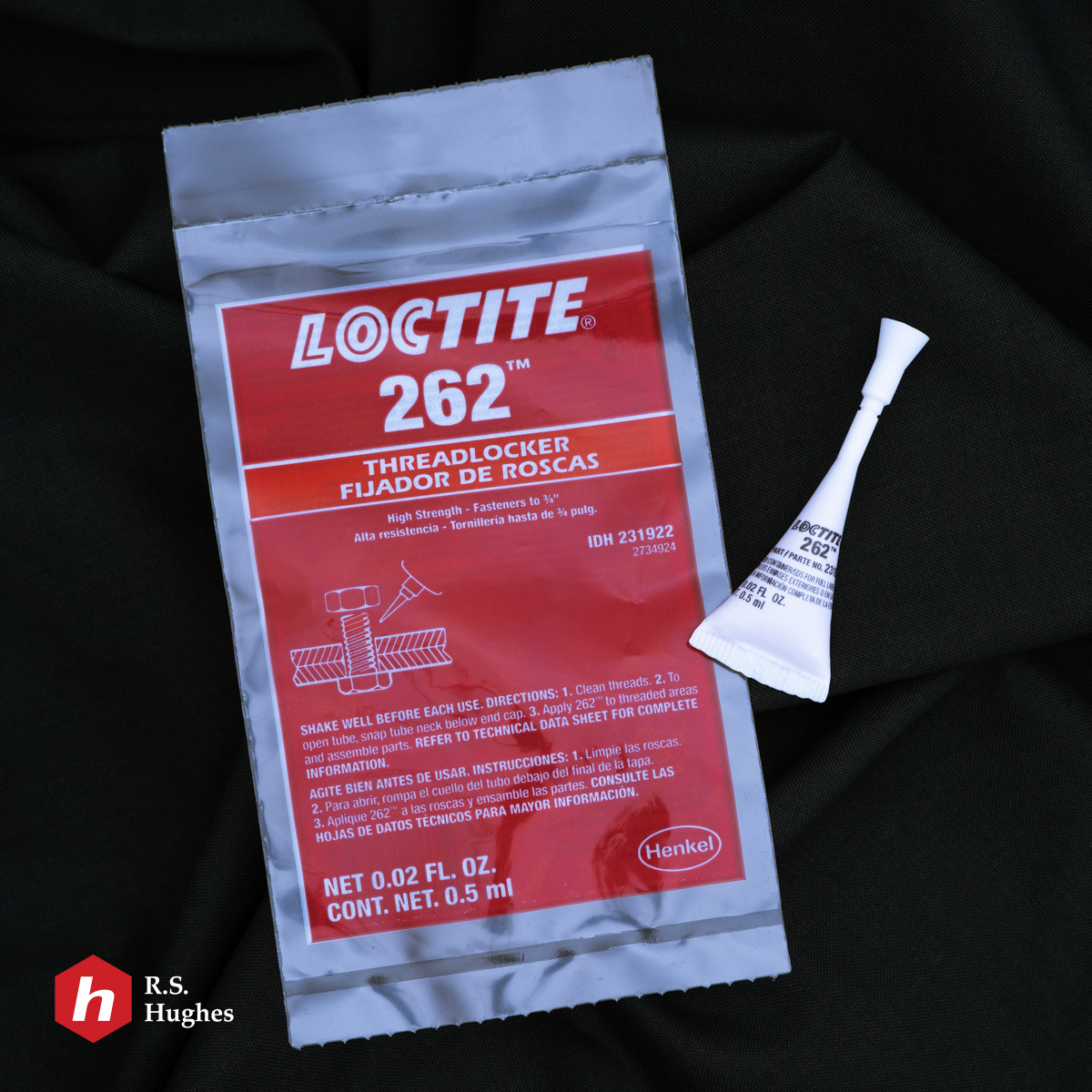 Loctite 262 Red Threadlocker 26205, IDH:231922 - High Strength - 0.5 ml Capsule