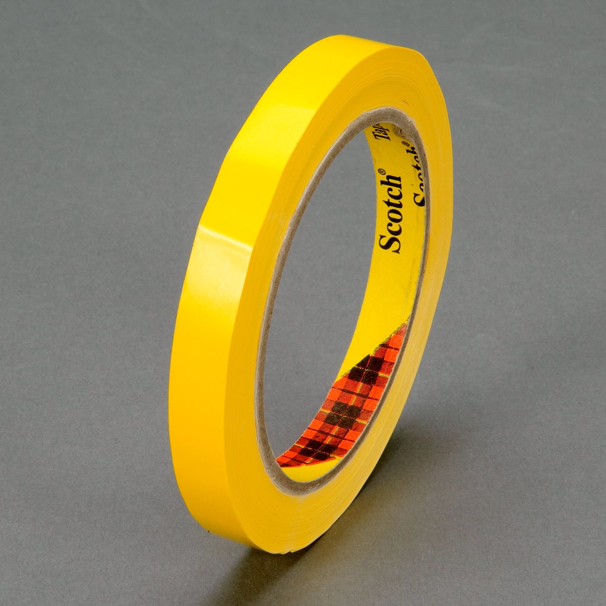3M Scotch 7000096092 Yellow Color Coding Bag/Packaging Tape - 12 mm Width x 66 m Length - 2.3 mil Thick - 61660