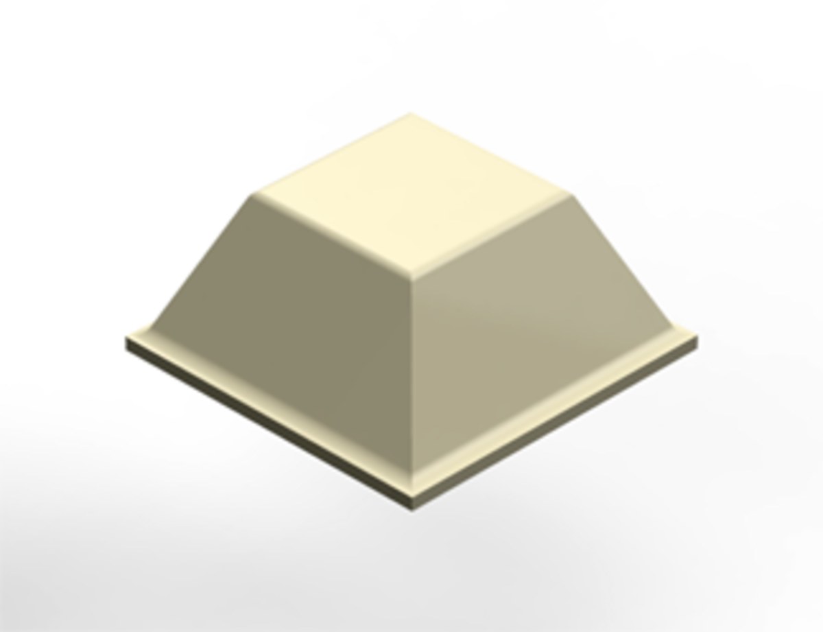 3M Bumpon SJ5018 White Bumper/Spacer Pad - Square Shaped Bumper - 0.5 in Width - 0.23 in Height - 67384