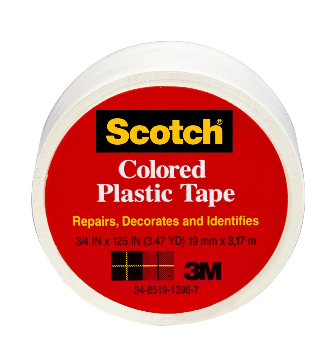 3M Scotch 190WT White Marking Tape - 3/4 in Width x 125 in Length - 00009