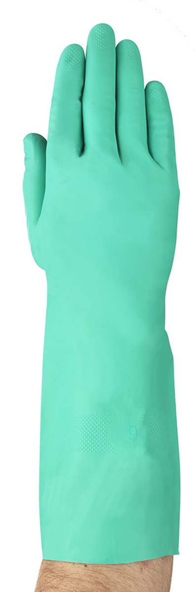 Ansell AlphaTec 37-646 Green 7 Unsupported Chemical-Resistant Gloves - 13 in Length - 11 mil Thick - 117124