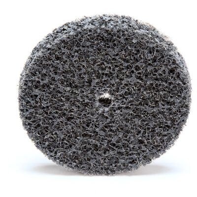3M Scotch-Brite XL-UW Unitized Silicon Carbide Soft Deburring Wheel - Fine Grade - Arbor Attachment - 1 1/2 in Diameter - 1/4 in Center Hole - 1/2 in Thickness - 27948