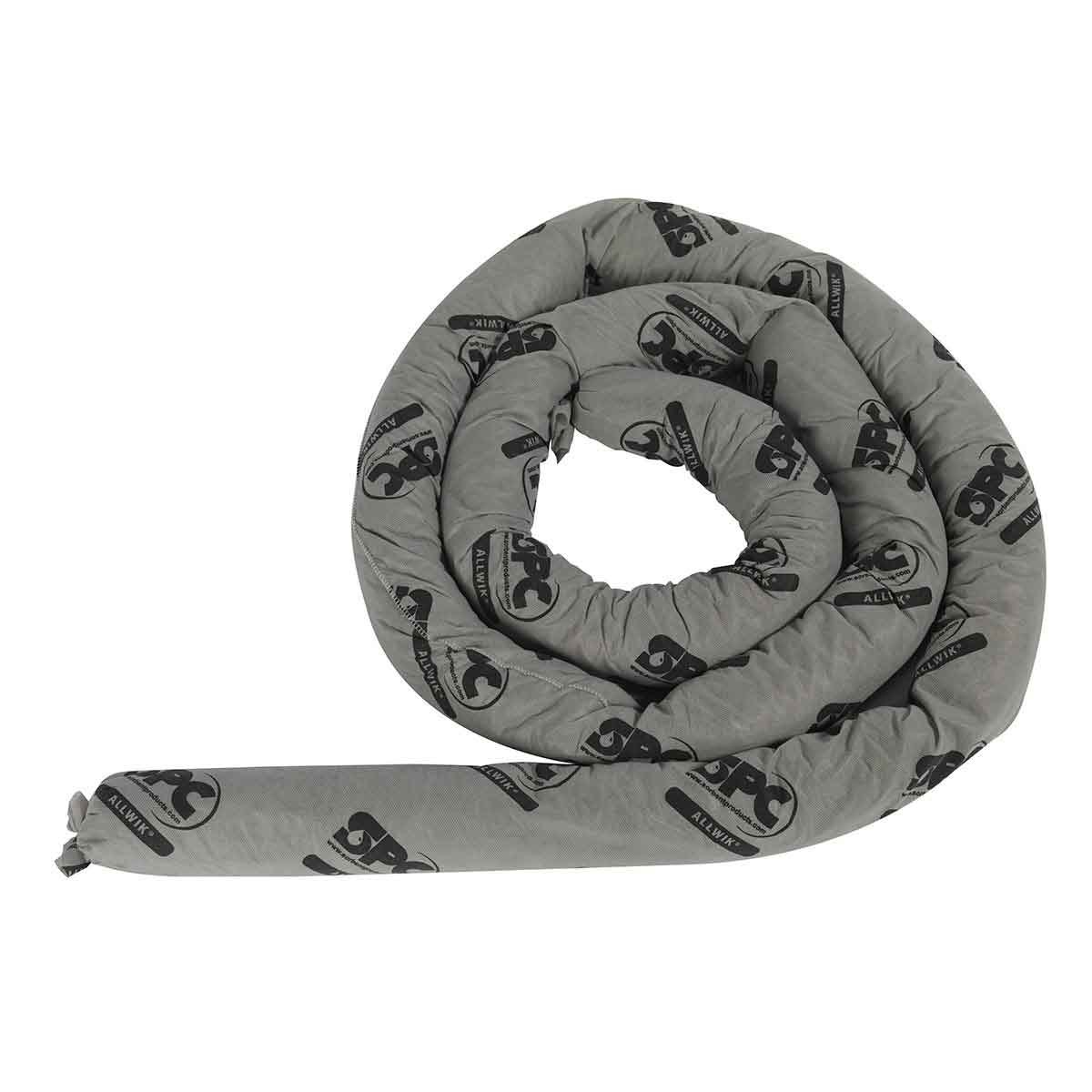 Brady Allwik Gray Polypropylene 12 gal Absorbent Sock 107672 - 3 in Width - 12 ft Length - 662706-23103