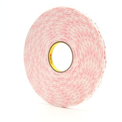 3M 7000048474 White VHB Tape - 1/2 in Width x 72 yd Length - 25 mil Thick