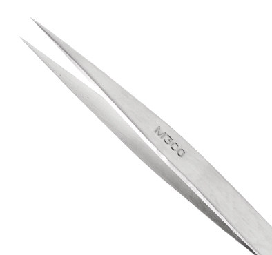 Excelta Five Star Utility Tweezers - Straight Very Fine Point Tip - 0.003 in Tip Width - 3 1/8 in Length - 0.002 in Thick - M-3-CO